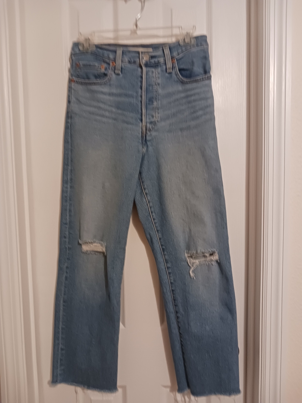 Levi's Ribcage Straight Ankle Stretch Distressed Women's Jeans 27x 25